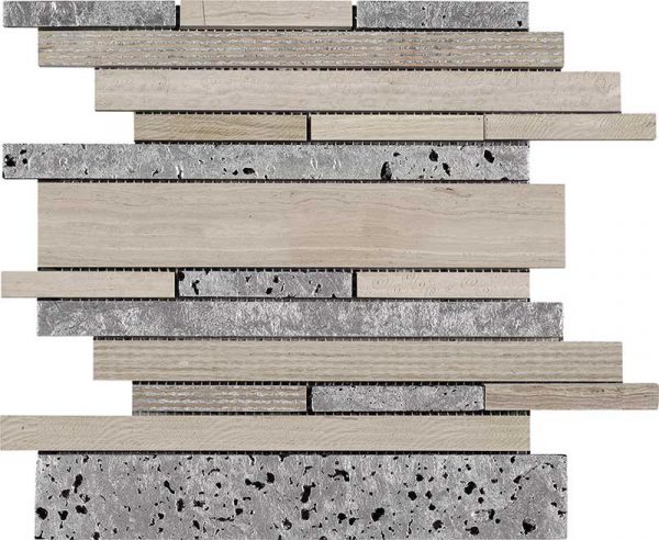 Multi Patchwork White Wood