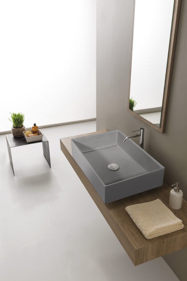 LAVABO IN CEMENTO APHRODITE RETTANGOLO